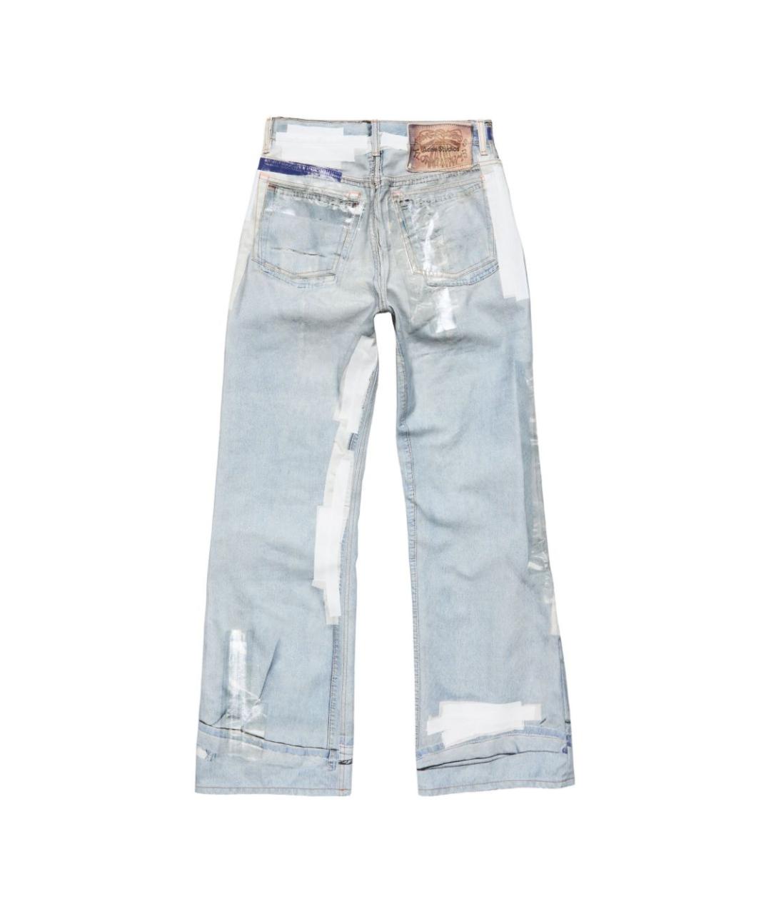ACNE STUDIOS Голубые хлопковые джинсы, фото 2