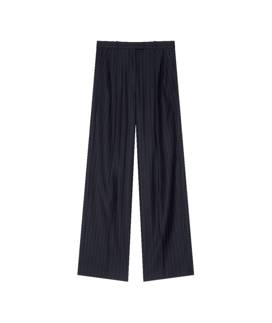 GIVENCHY Синие шерстяные прямые брюки, фото 1