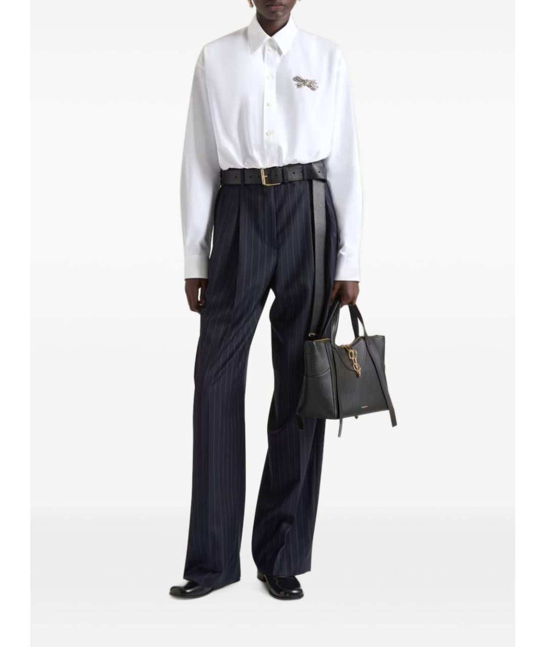 GIVENCHY Синие шерстяные прямые брюки, фото 2