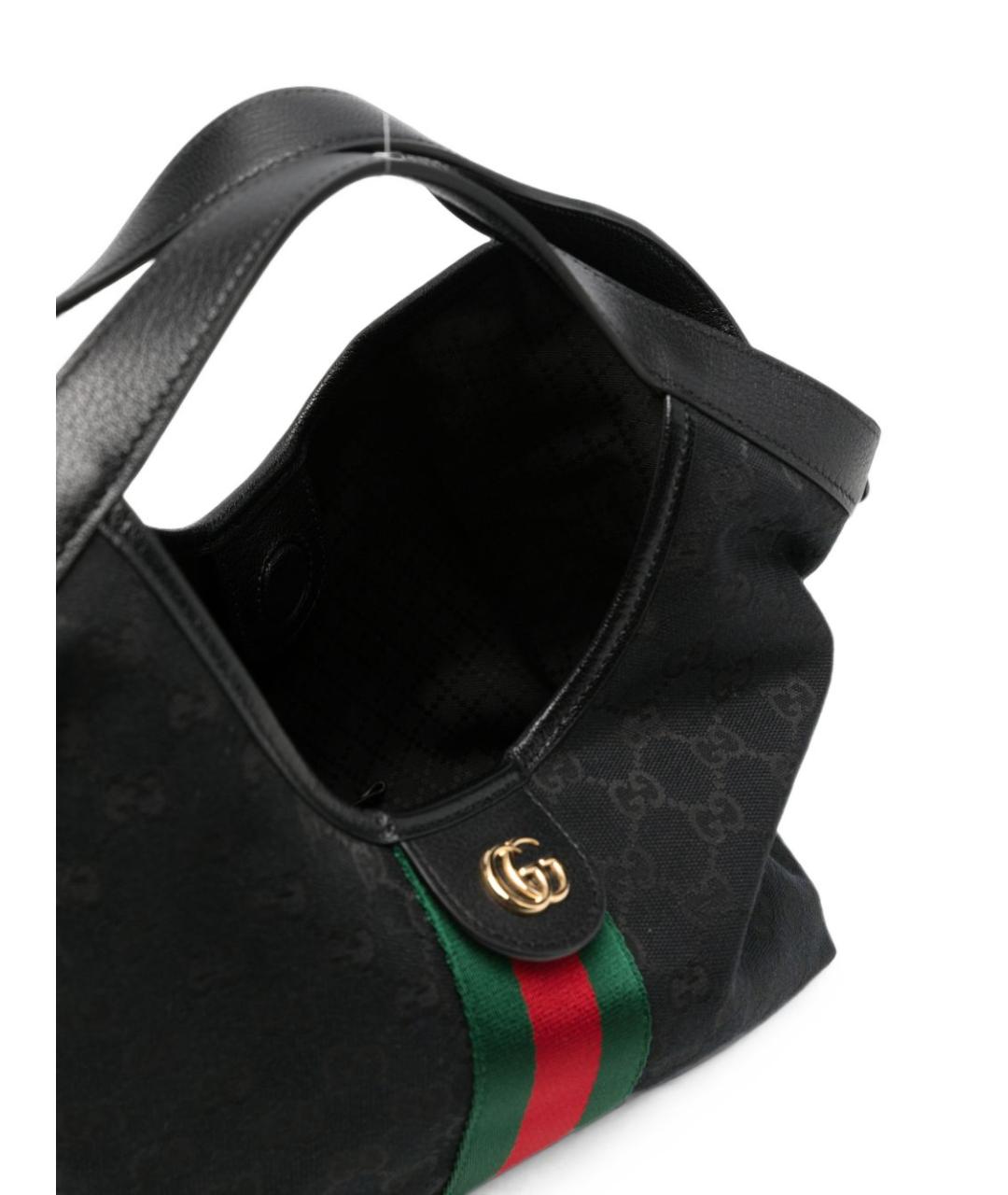GUCCI Черная хлопковая сумка тоут, фото 3