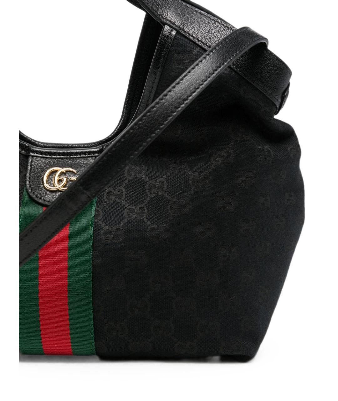 GUCCI Черная хлопковая сумка тоут, фото 5