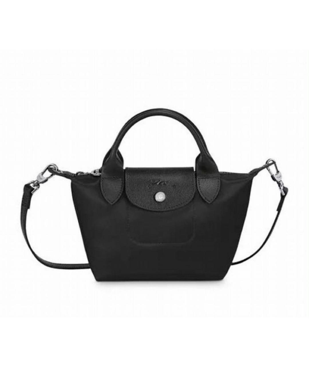 LONGCHAMP Черная нейлоновая сумка с короткими ручками, фото 8