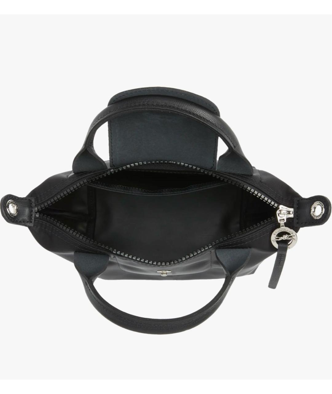 LONGCHAMP Черная нейлоновая сумка с короткими ручками, фото 4