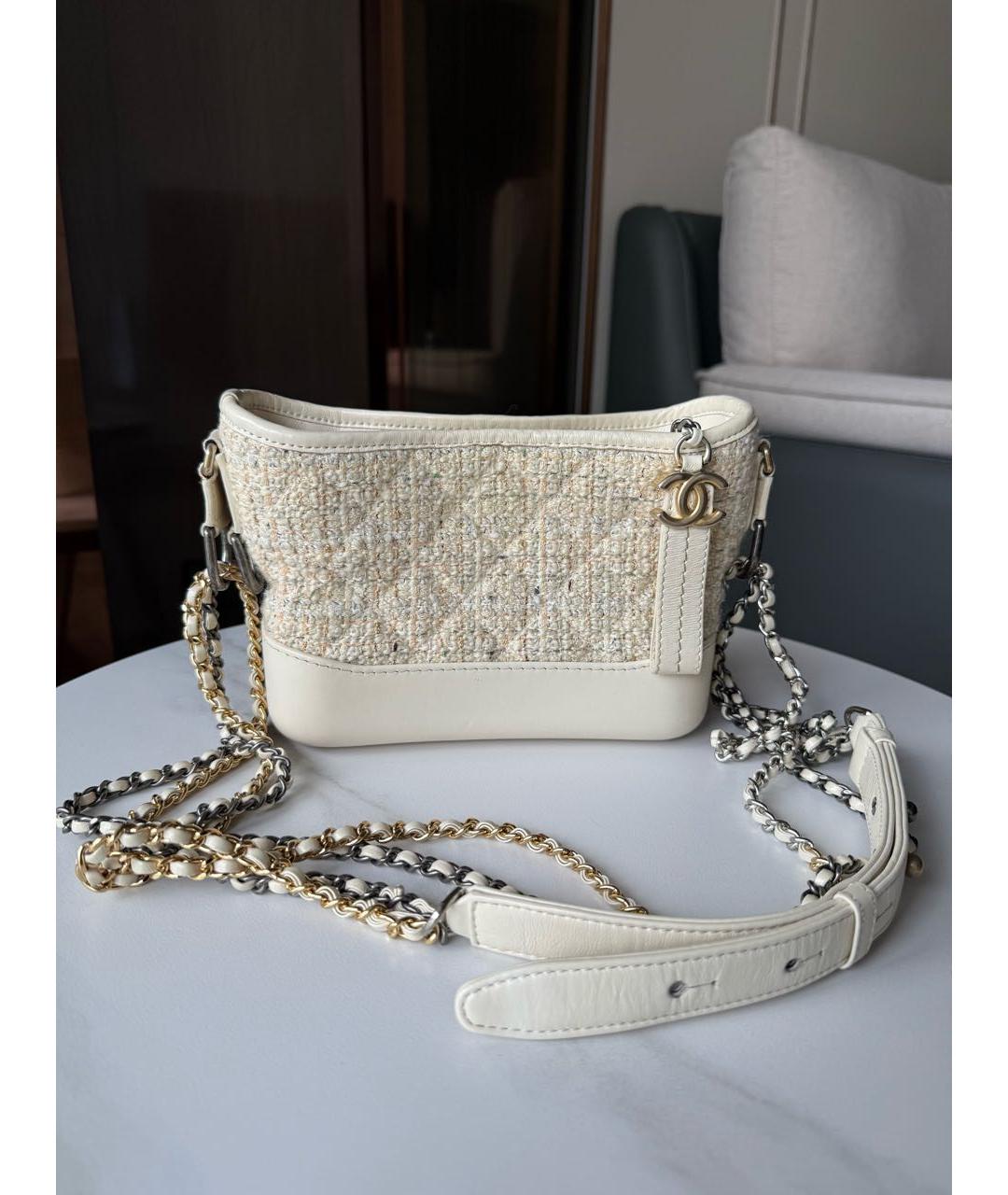 CHANEL Белая сумка через плечо, фото 3