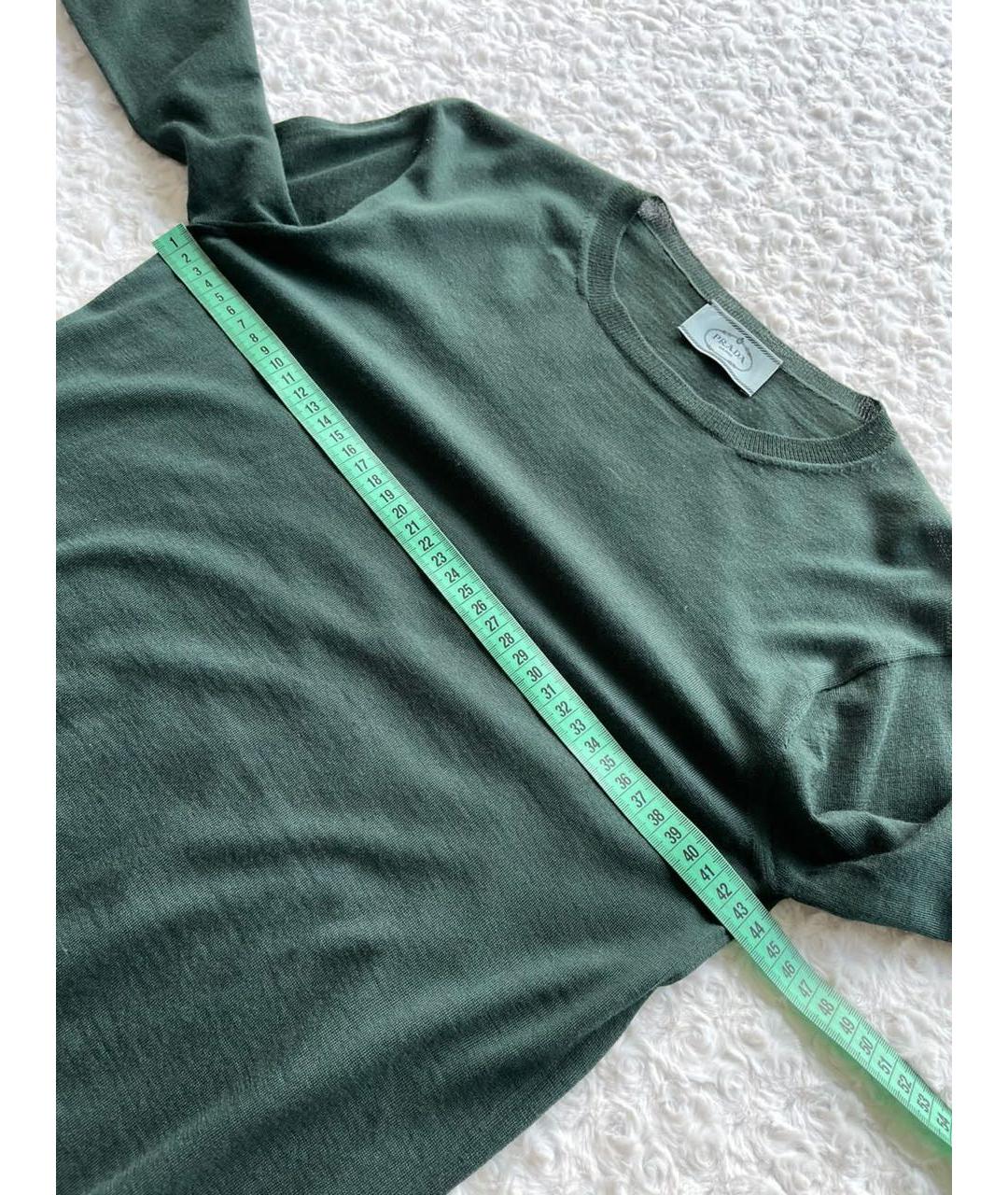 PRADA Зеленый шерстяной джемпер / свитер, фото 7