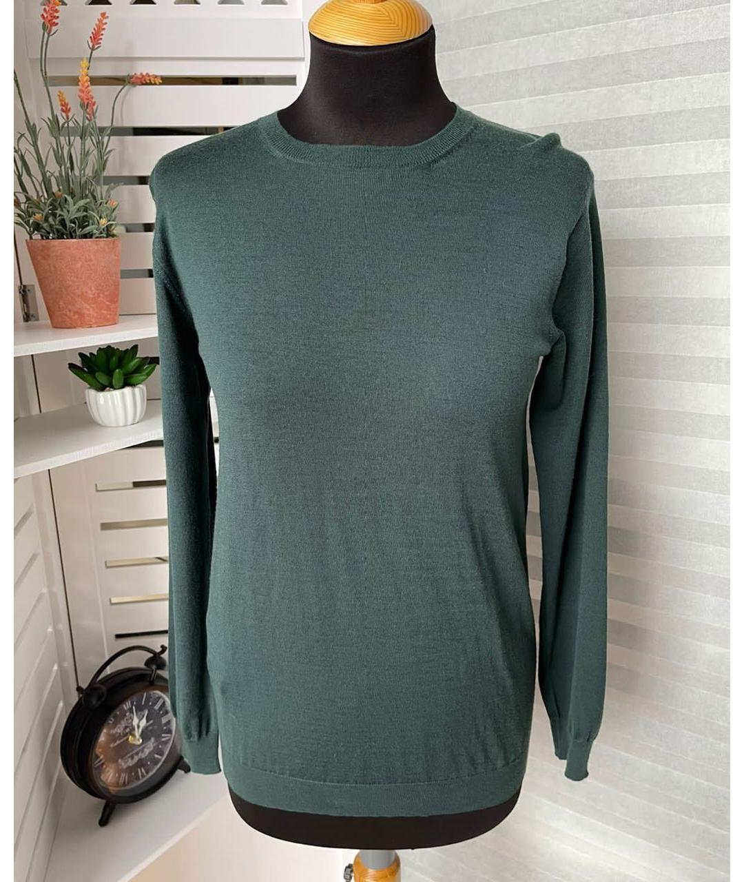 PRADA Зеленый шерстяной джемпер / свитер, фото 9
