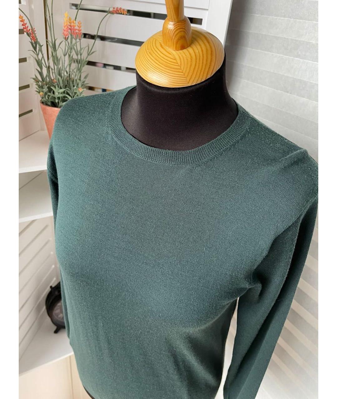 PRADA Зеленый шерстяной джемпер / свитер, фото 3
