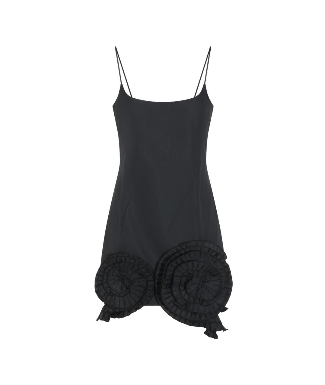 BLUMARINE Черное полиэстеровое коктейльное платье, фото 8