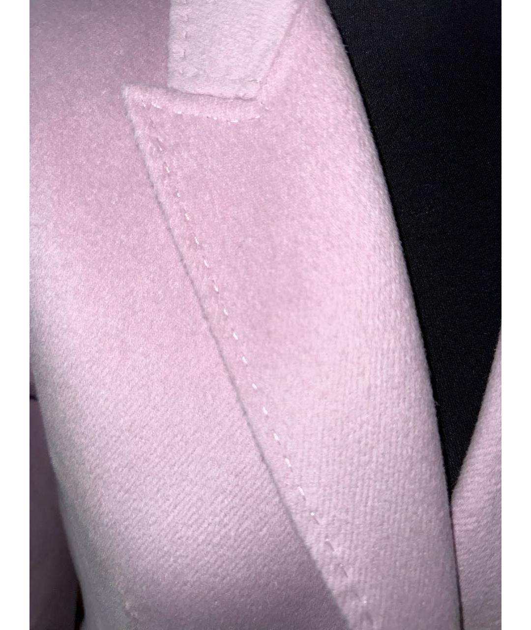 MAX MARA STUDIO Розовое шерстяное пальто, фото 4