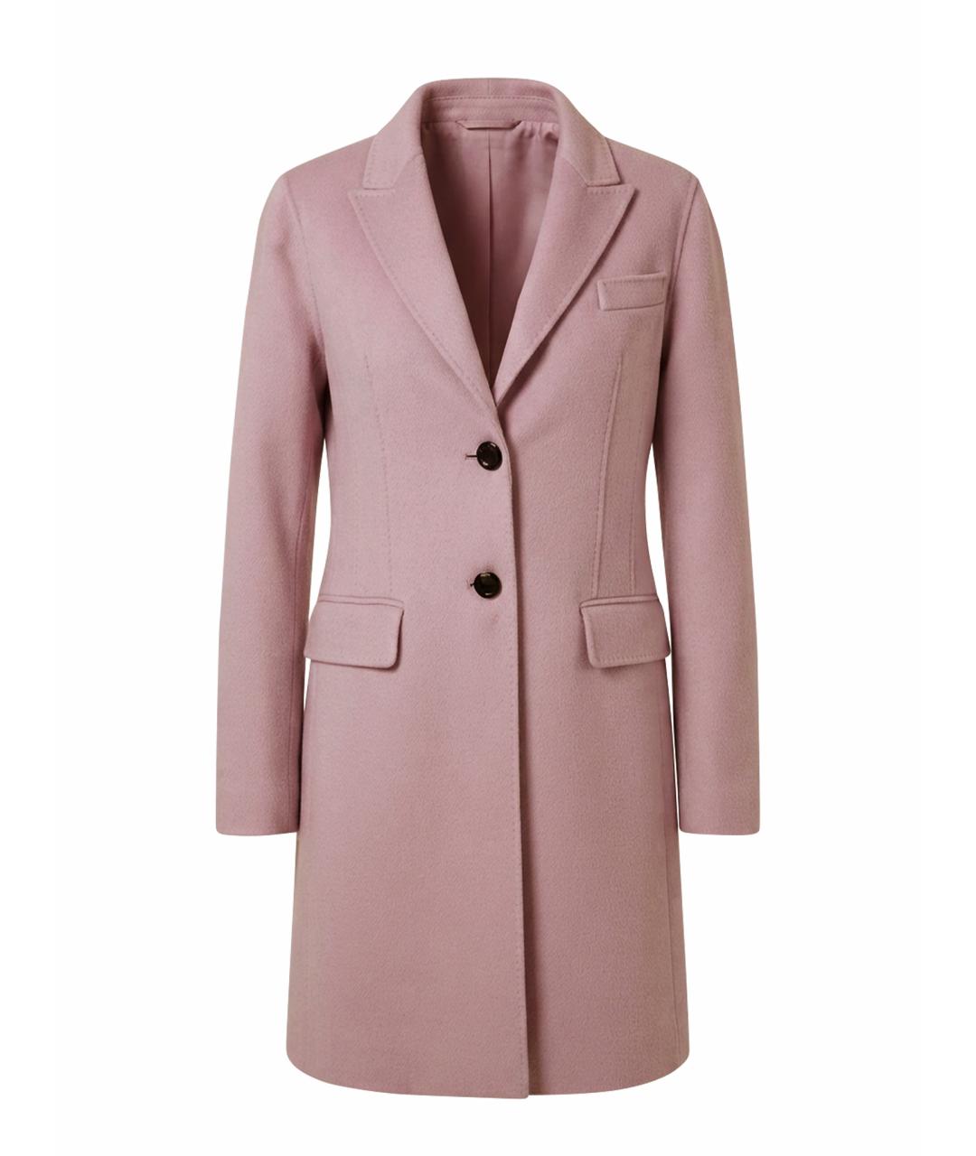 MAX MARA STUDIO Розовое шерстяное пальто, фото 1
