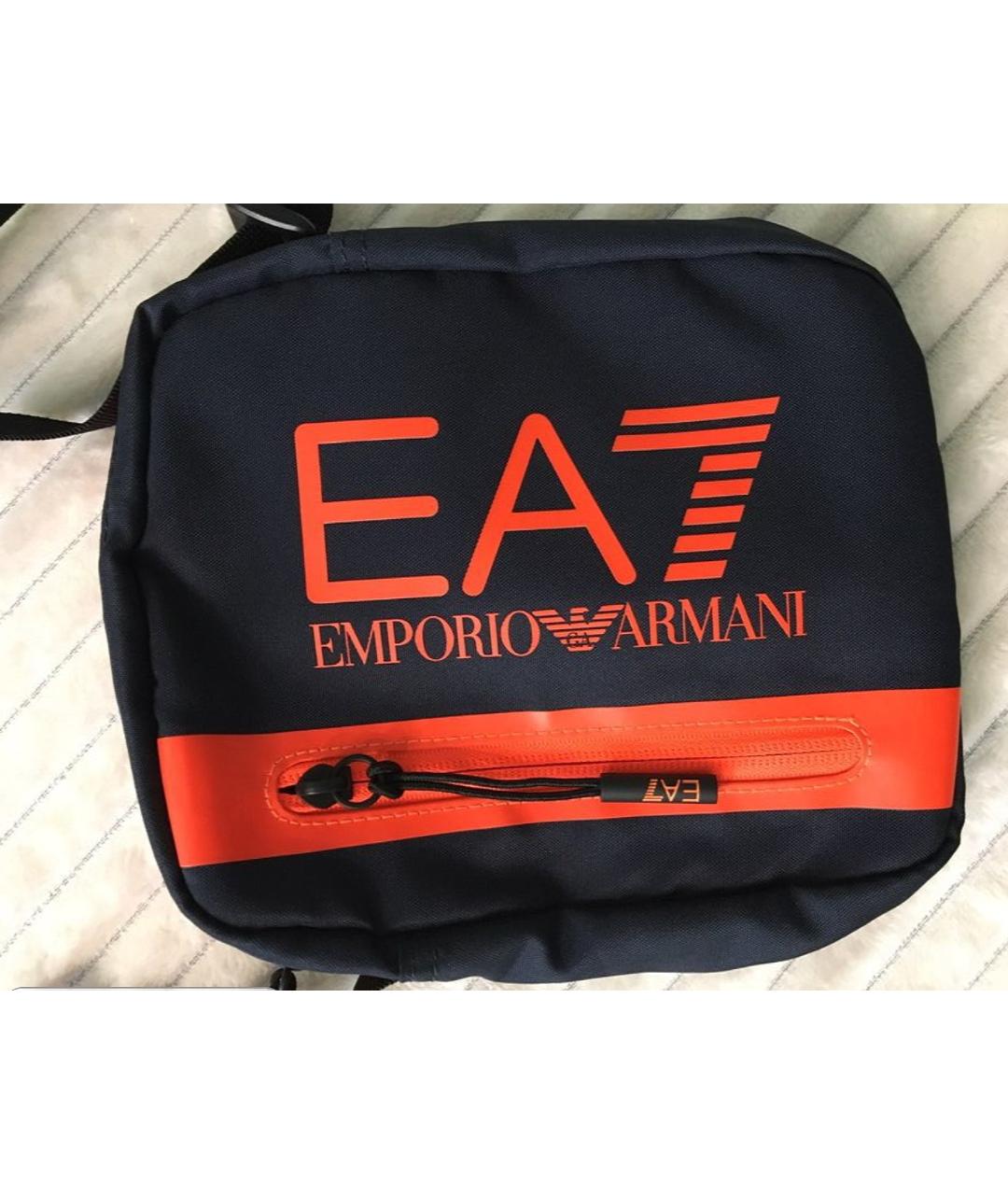 EMPORIO ARMANI Черная синтетическая сумка на плечо, фото 3