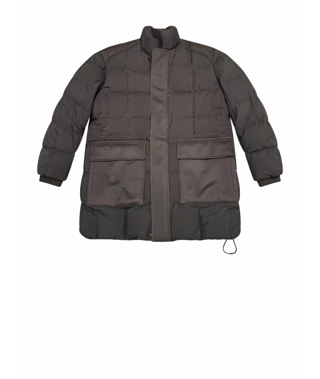 LORO PIANA Антрацитовый полиэстеровый пуховик, фото 1