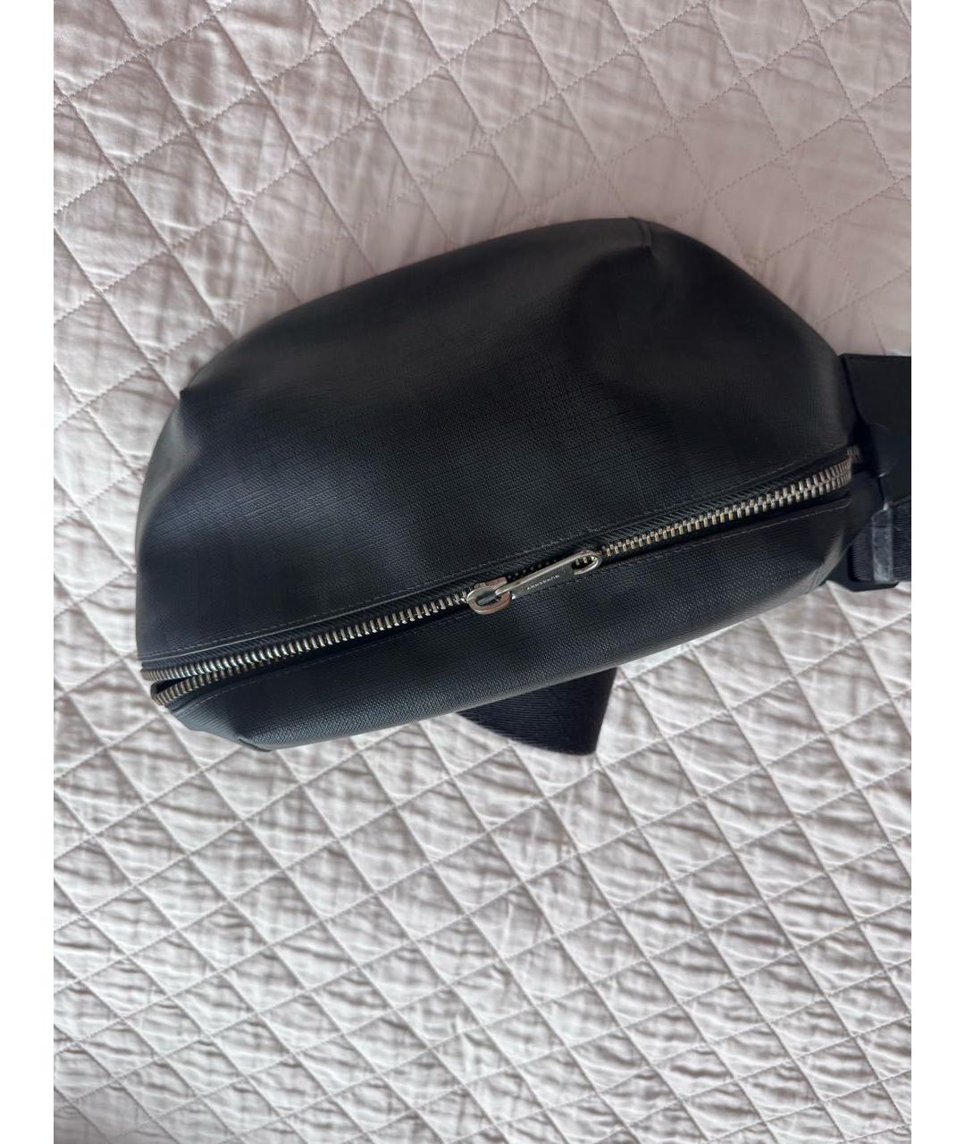 BURBERRY Черная кожаная поясная сумка, фото 6