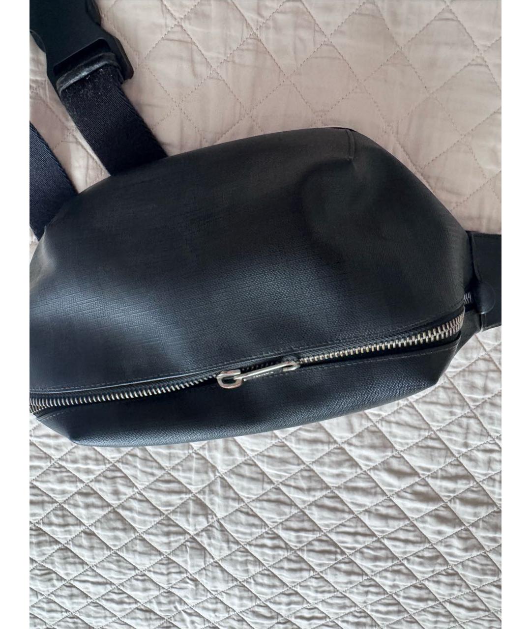 BURBERRY Черная кожаная поясная сумка, фото 4