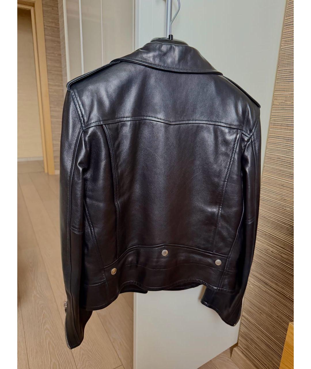 SAINT LAURENT Черная кожаная куртка, фото 2