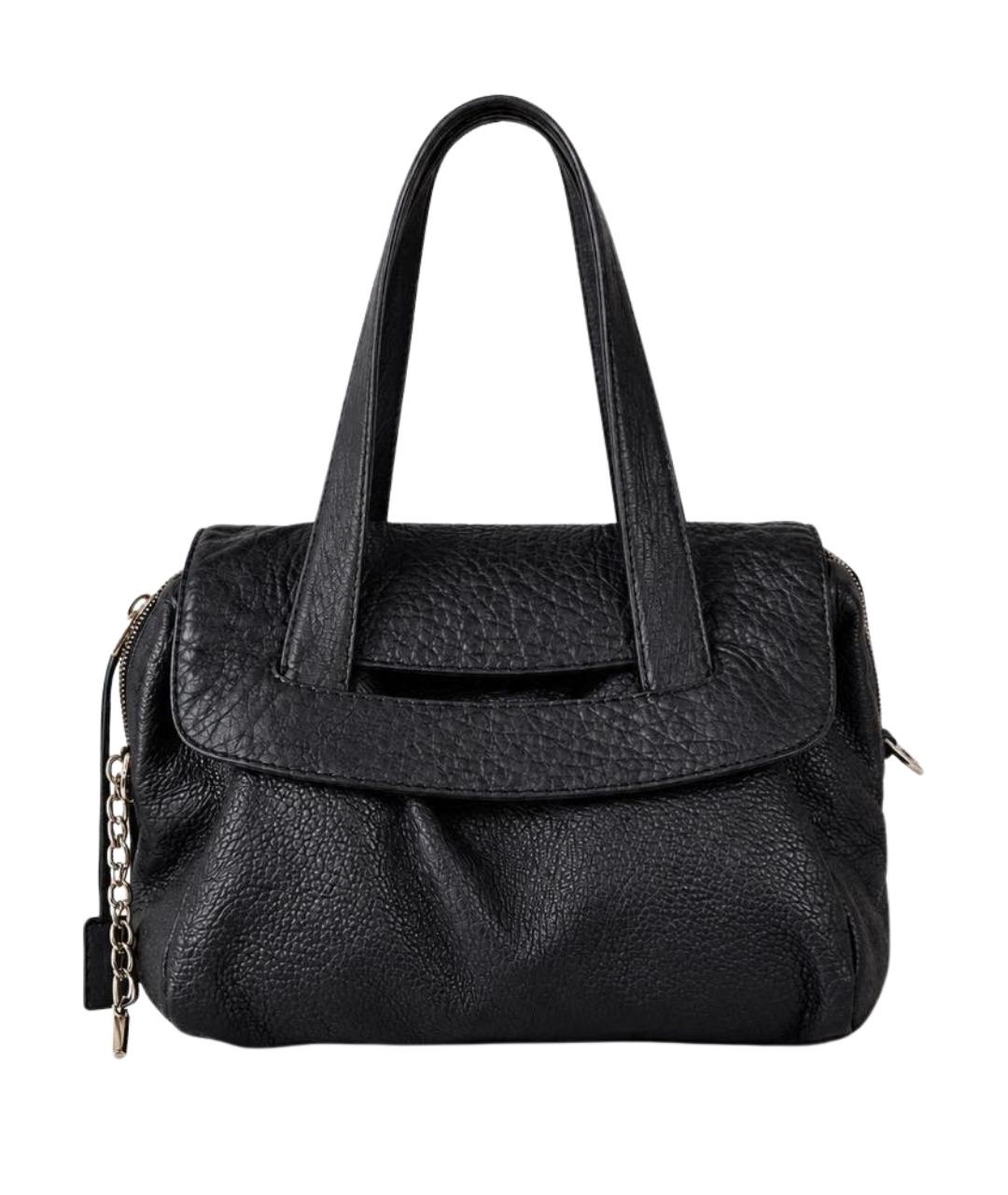 JIMMY CHOO Черная кожаная сумка с короткими ручками, фото 1