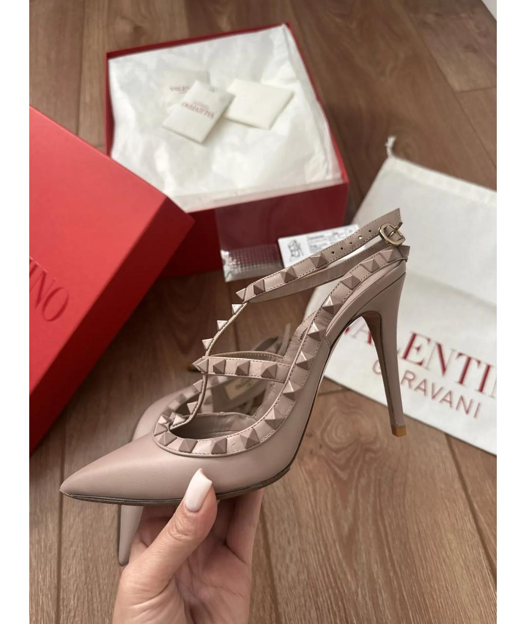 VALENTINO Бежевые кожаные туфли, фото 9