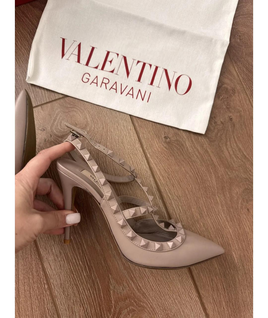 VALENTINO Бежевые кожаные туфли, фото 7
