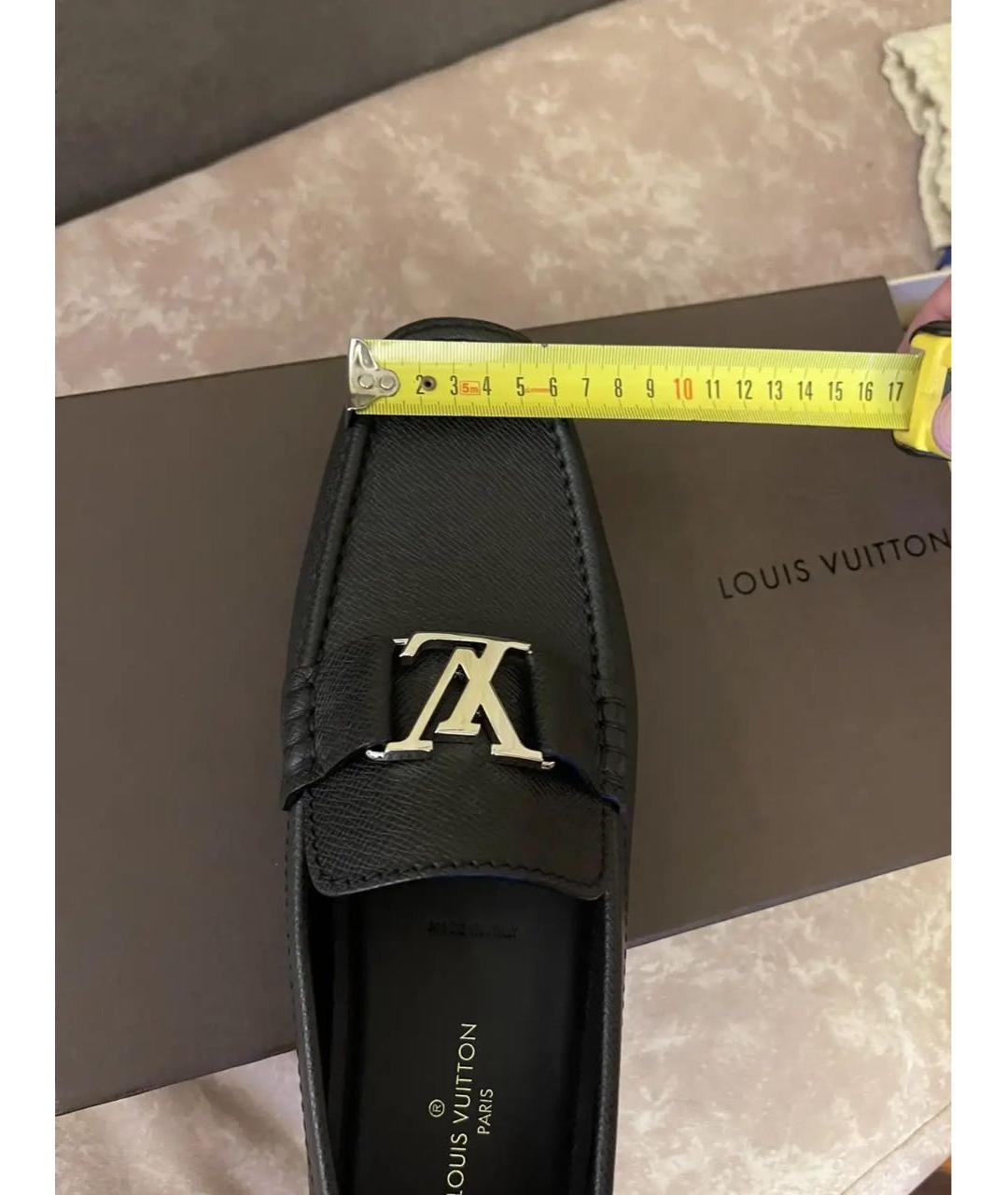 LOUIS VUITTON Черные кожаные мокасины, фото 5