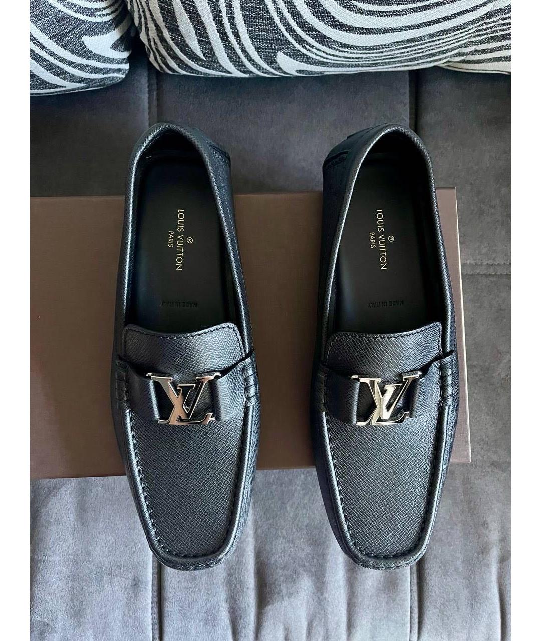 LOUIS VUITTON Черные кожаные мокасины, фото 3