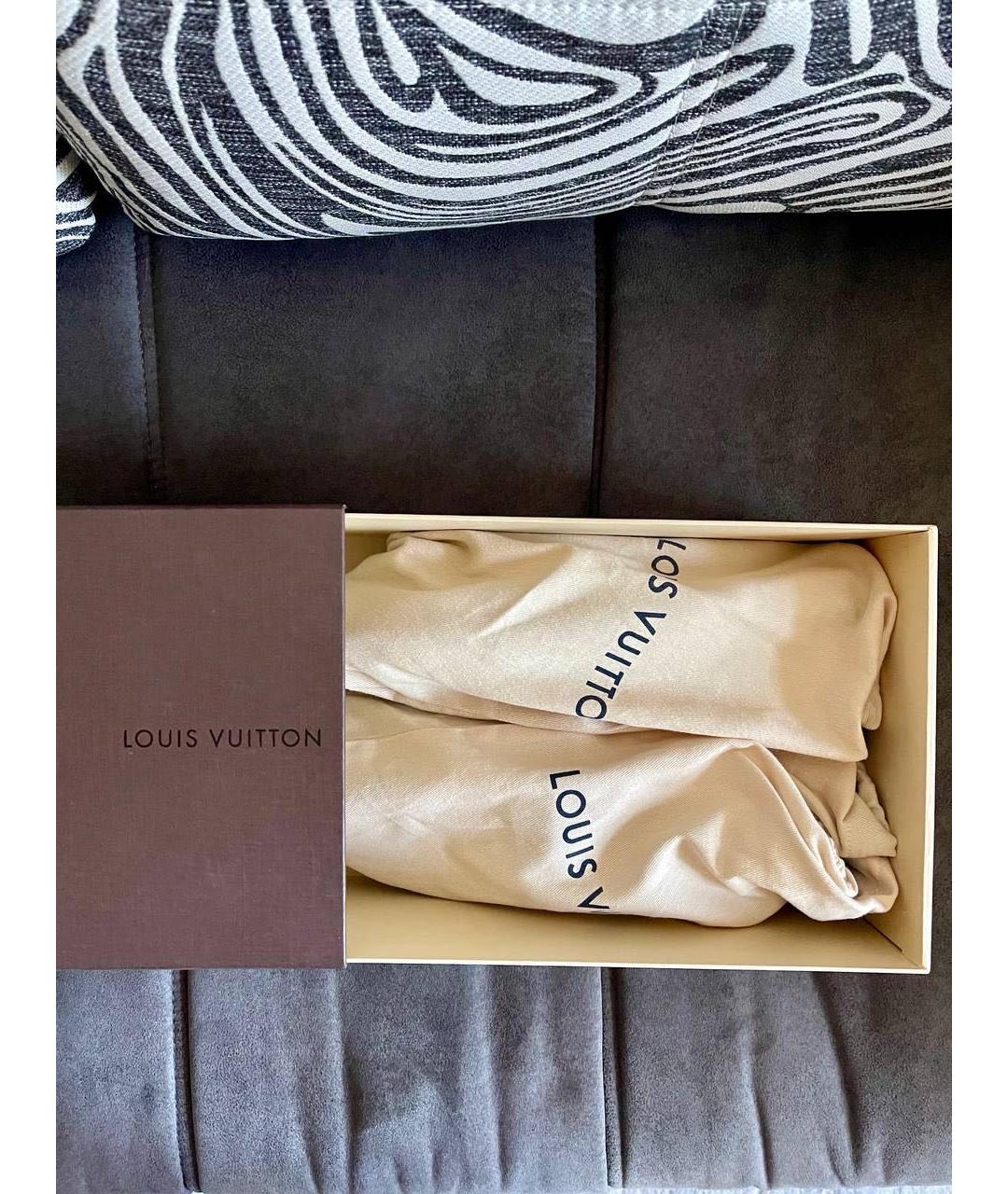 LOUIS VUITTON Черные кожаные мокасины, фото 8