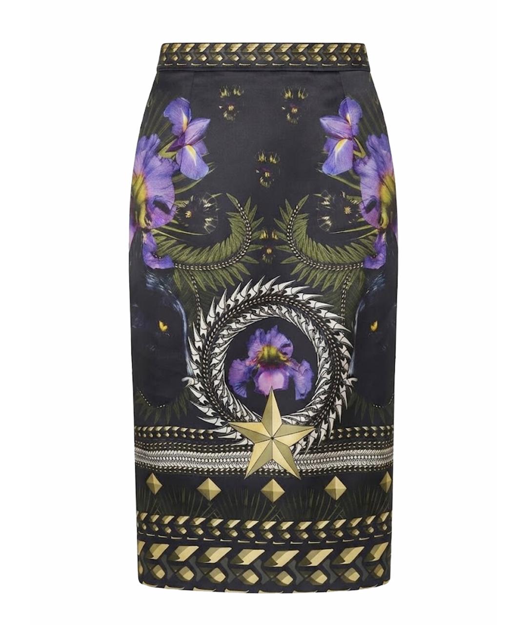 GIVENCHY Черная хлопковая юбка миди, фото 1