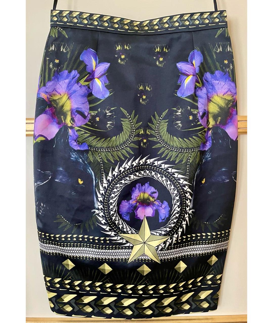 GIVENCHY Черная хлопковая юбка миди, фото 4