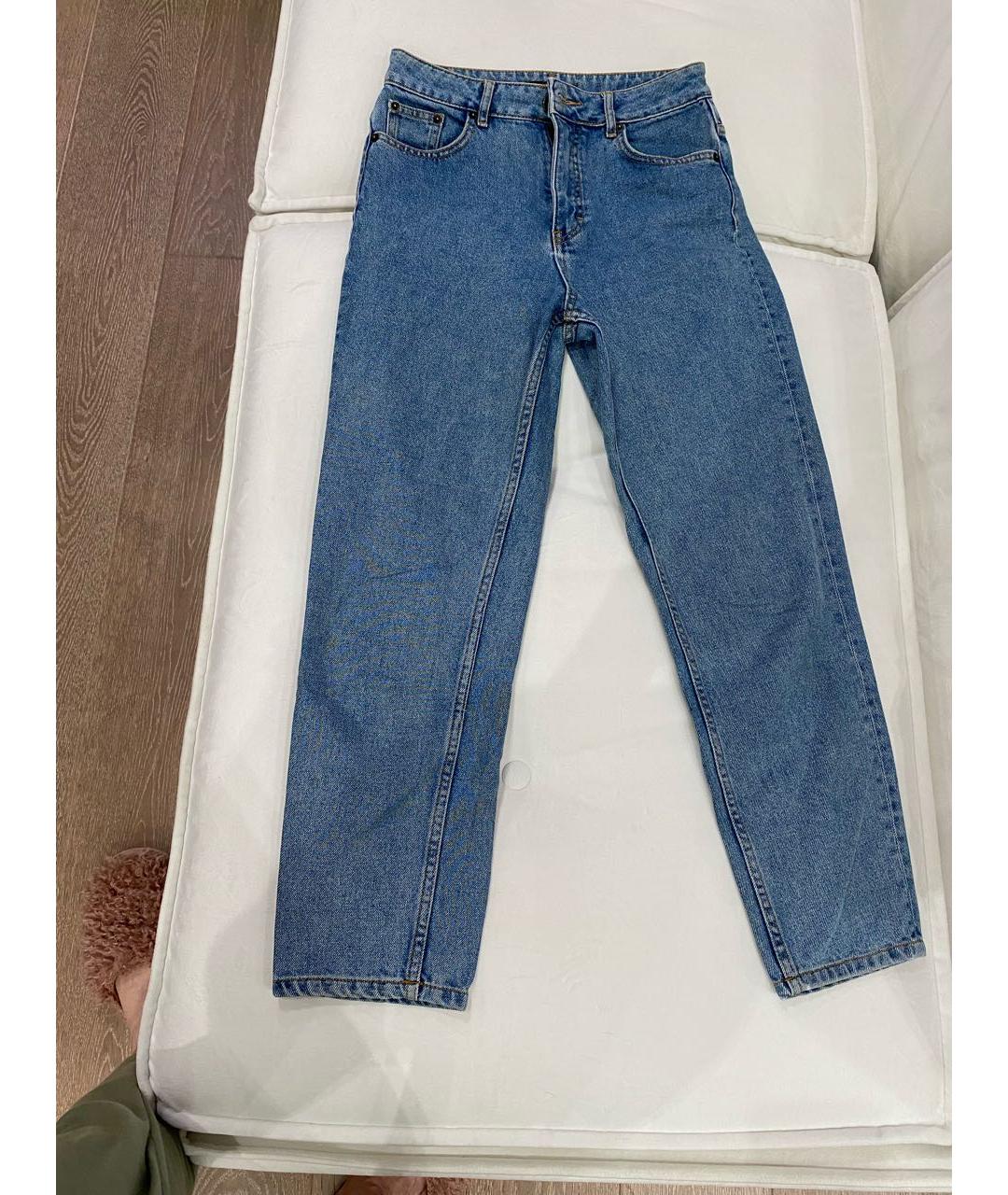 MAJE Синие хлопковые прямые джинсы, фото 4