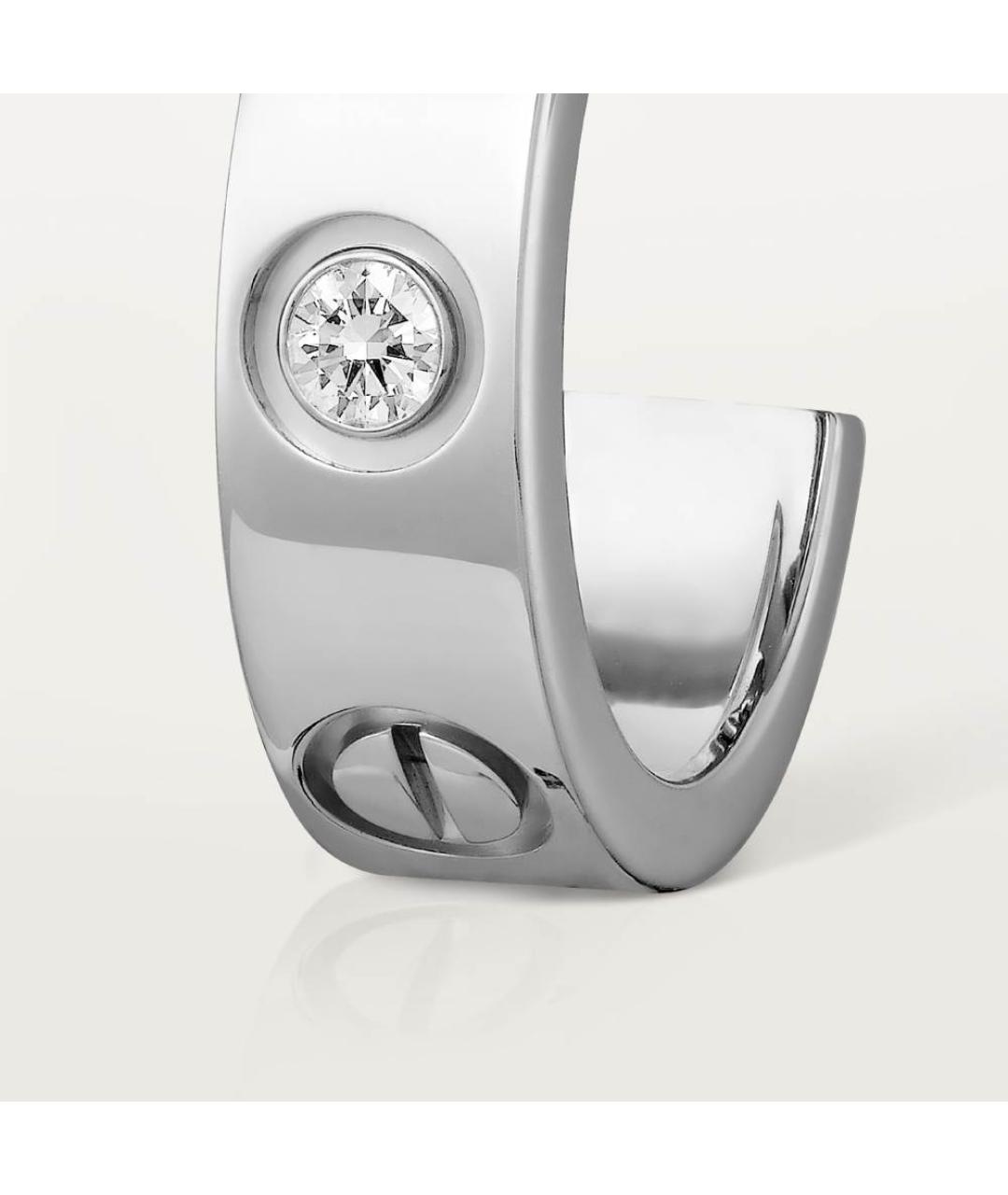 CARTIER Серебряные серьги из белого золота, фото 3
