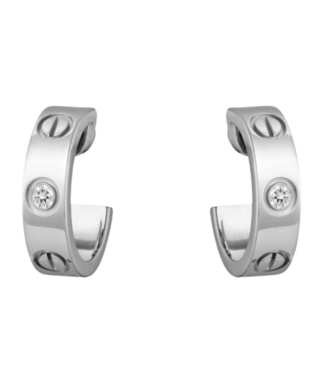 CARTIER Серебряные серьги из белого золота, фото 1