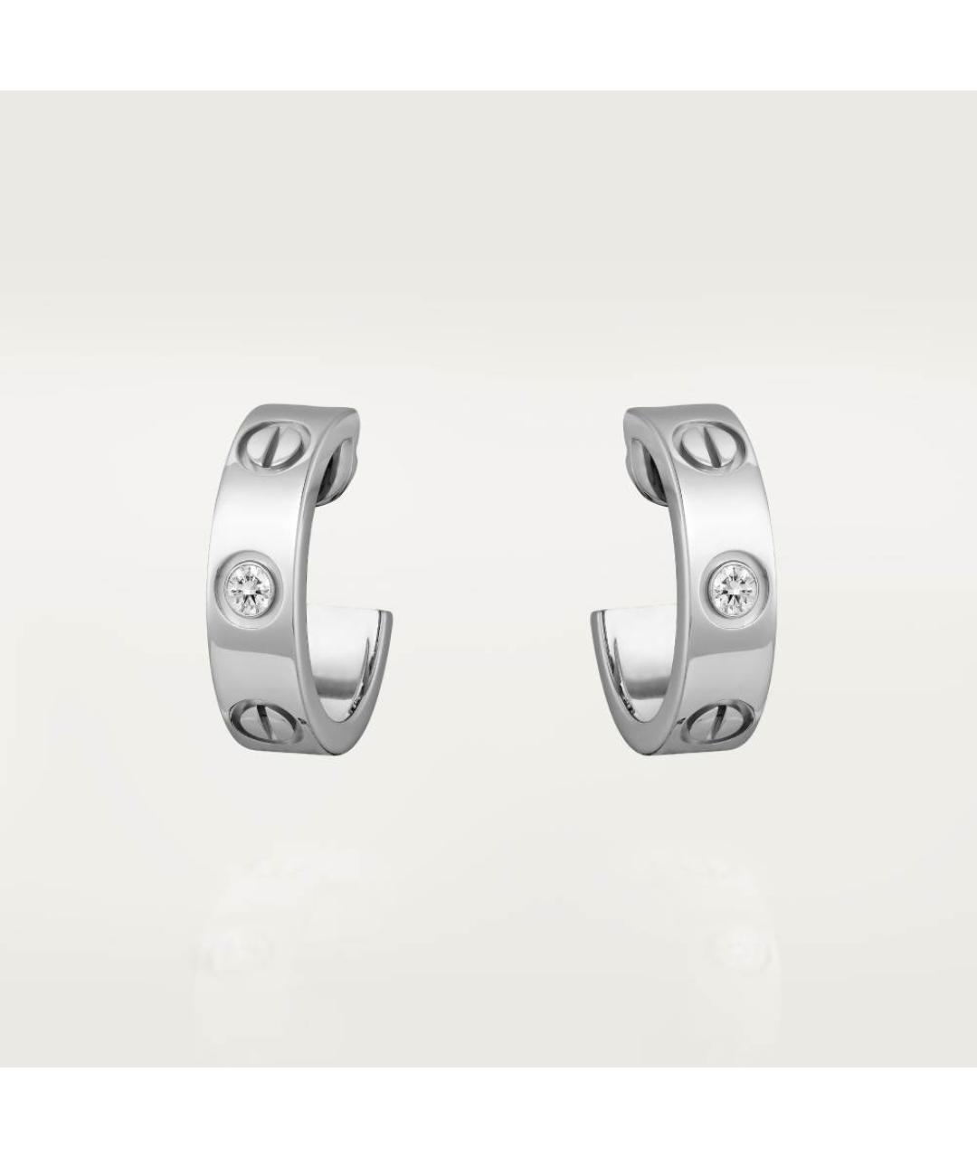 CARTIER Серебряные серьги из белого золота, фото 4