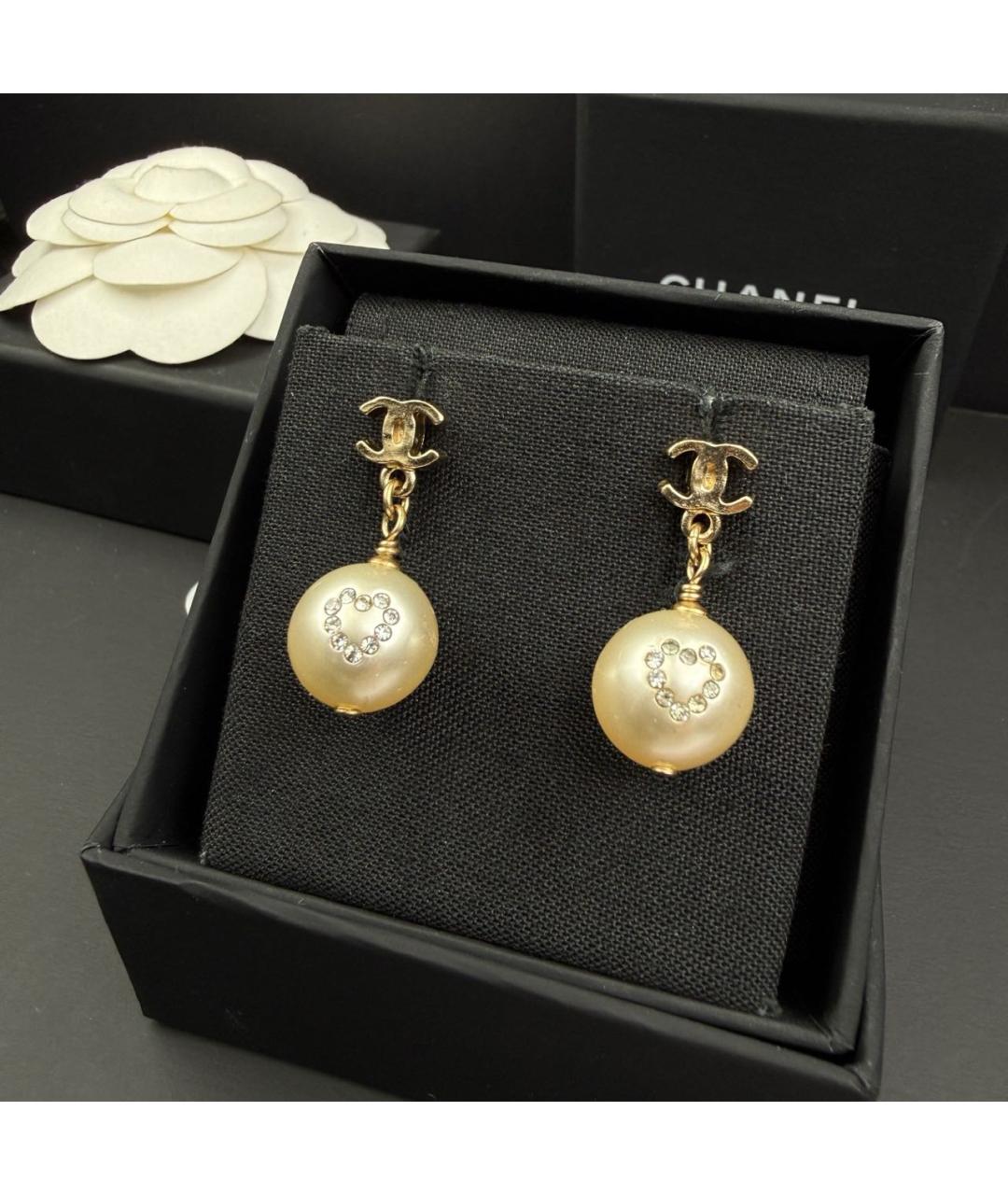CHANEL Золотые серьги, фото 2