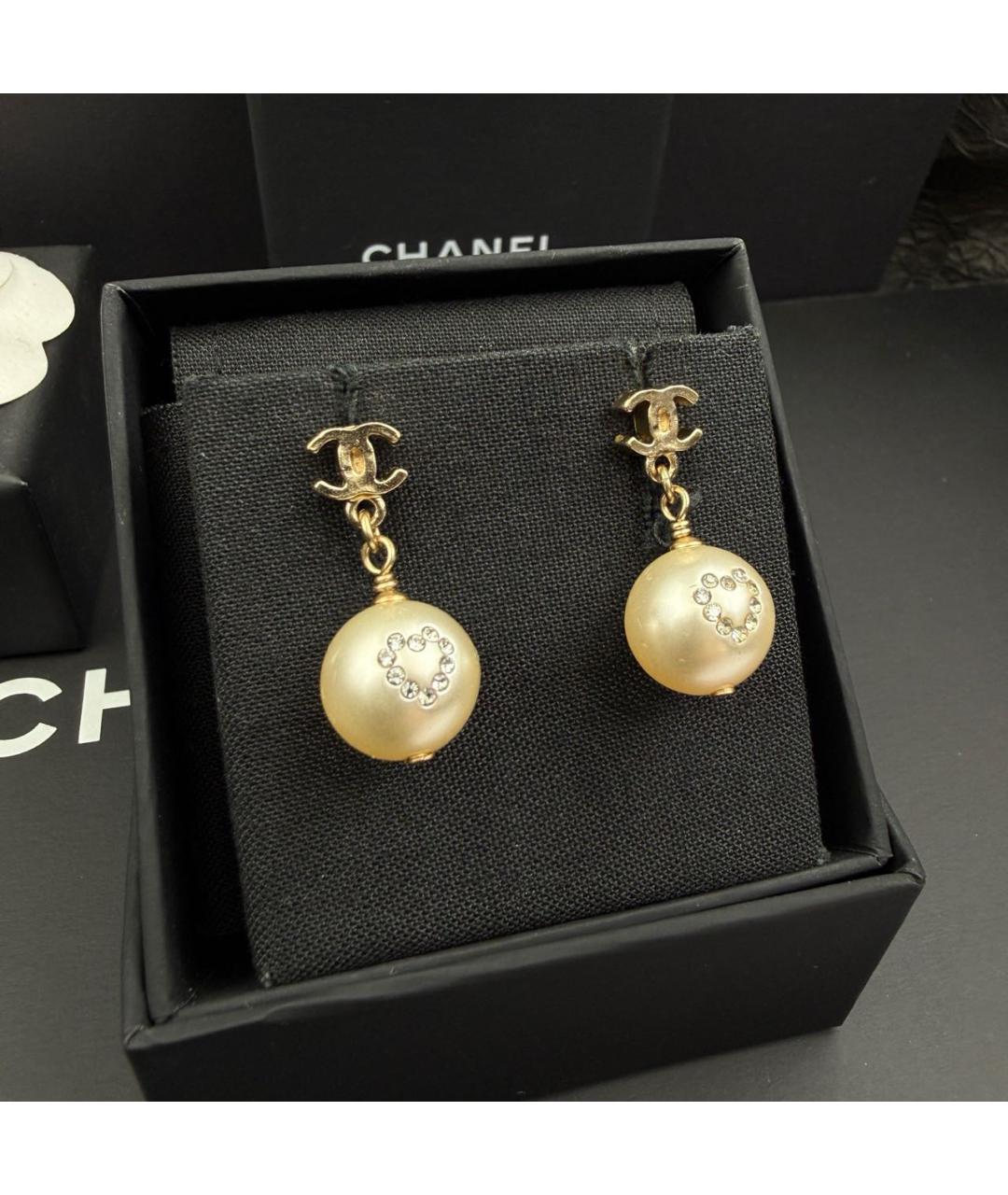 CHANEL Золотые серьги, фото 3