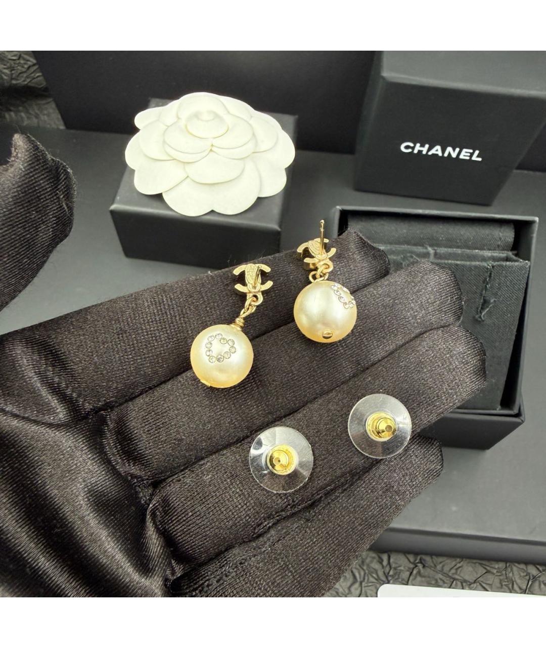 CHANEL Золотые серьги, фото 5