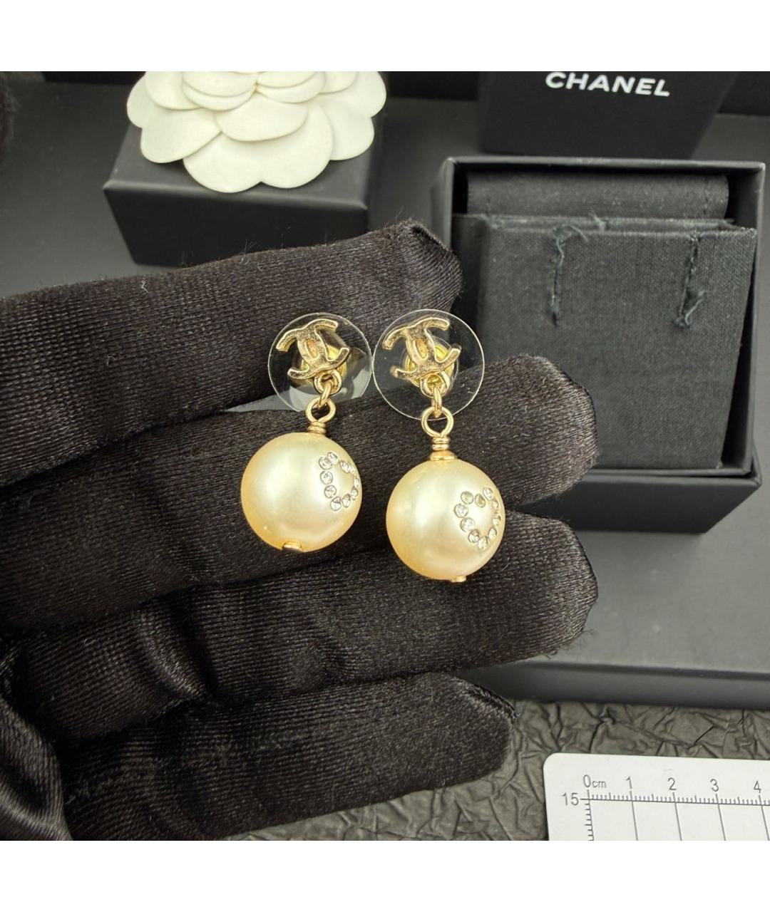 CHANEL Золотые серьги, фото 4