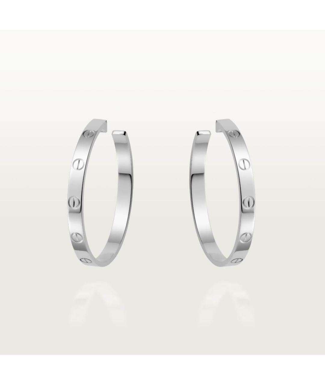 CARTIER Серебряные серьги из белого золота, фото 4