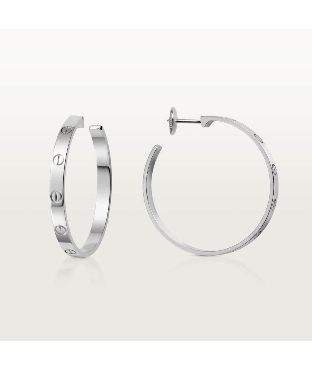 CARTIER Серебряные серьги из белого золота, фото 3