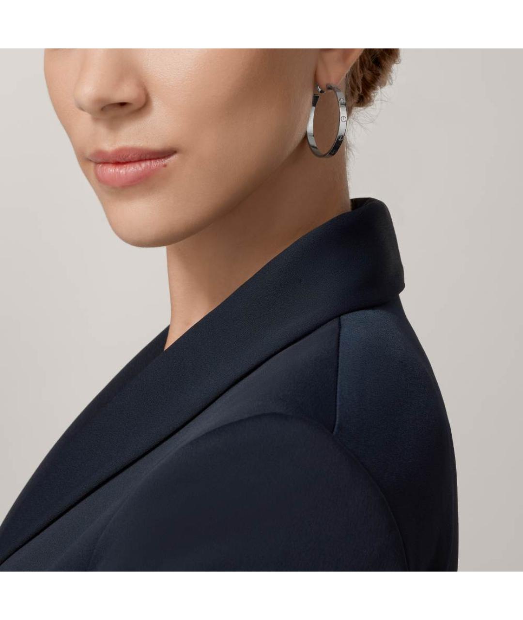 CARTIER Серебряные серьги из белого золота, фото 2