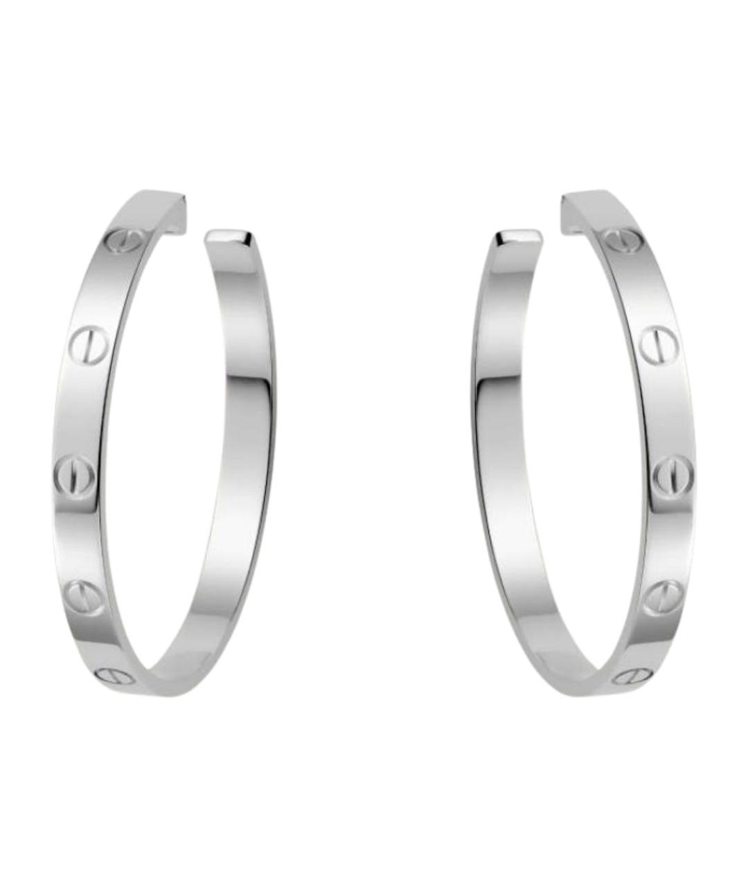 CARTIER Серебряные серьги из белого золота, фото 1