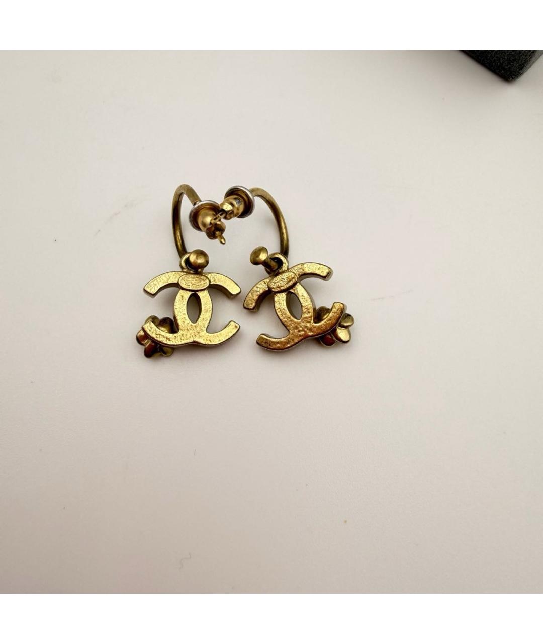 CHANEL Золотые серьги, фото 3