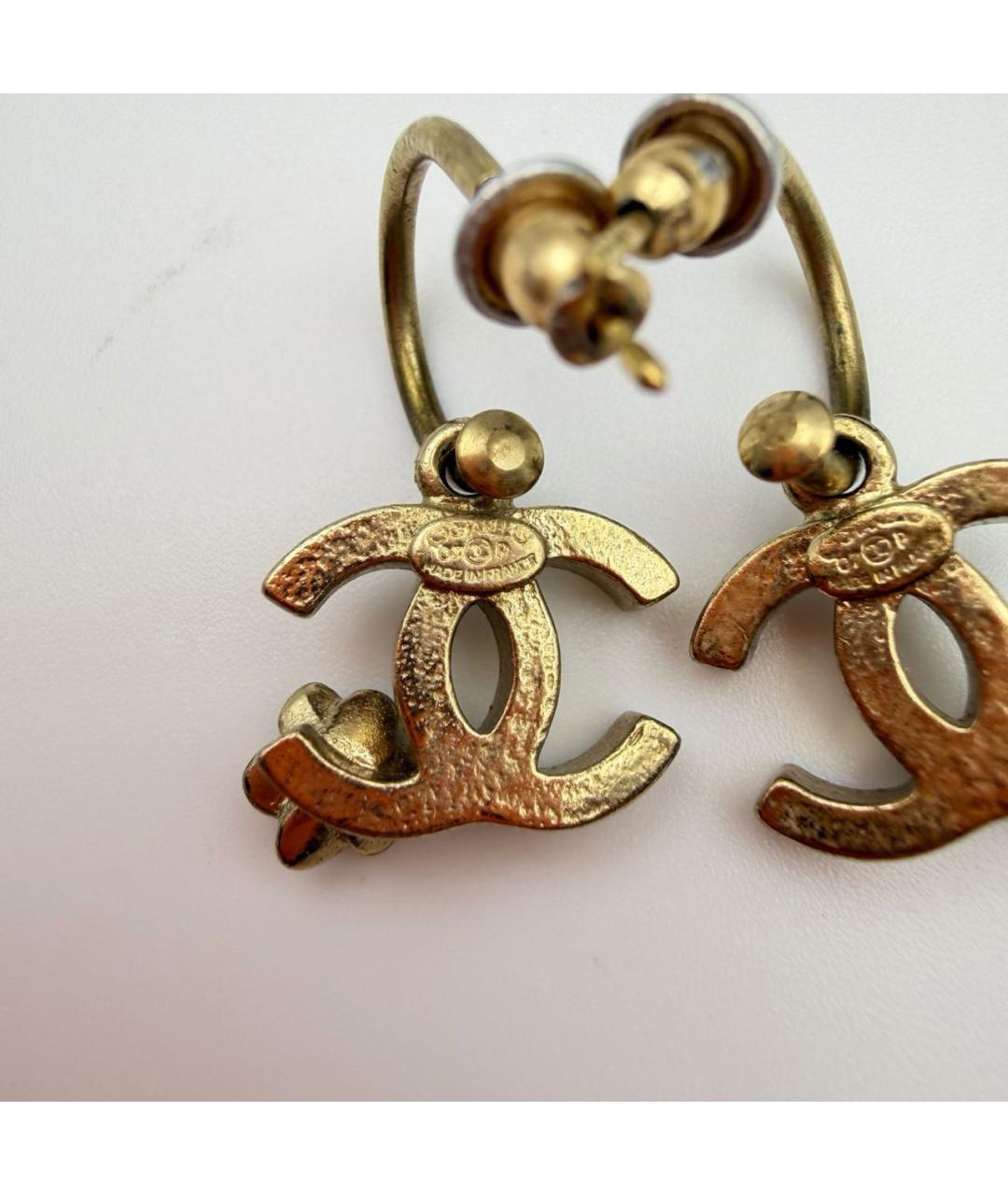 CHANEL Золотые серьги, фото 4
