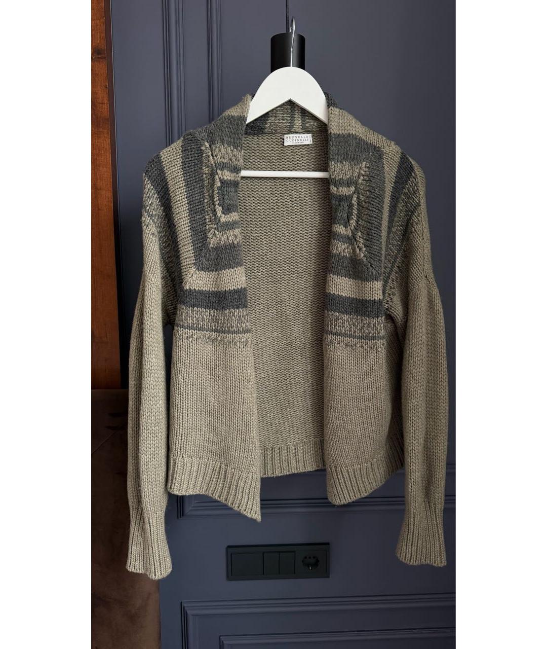 BRUNELLO CUCINELLI Антрацитовый кашемировый кардиган, фото 7