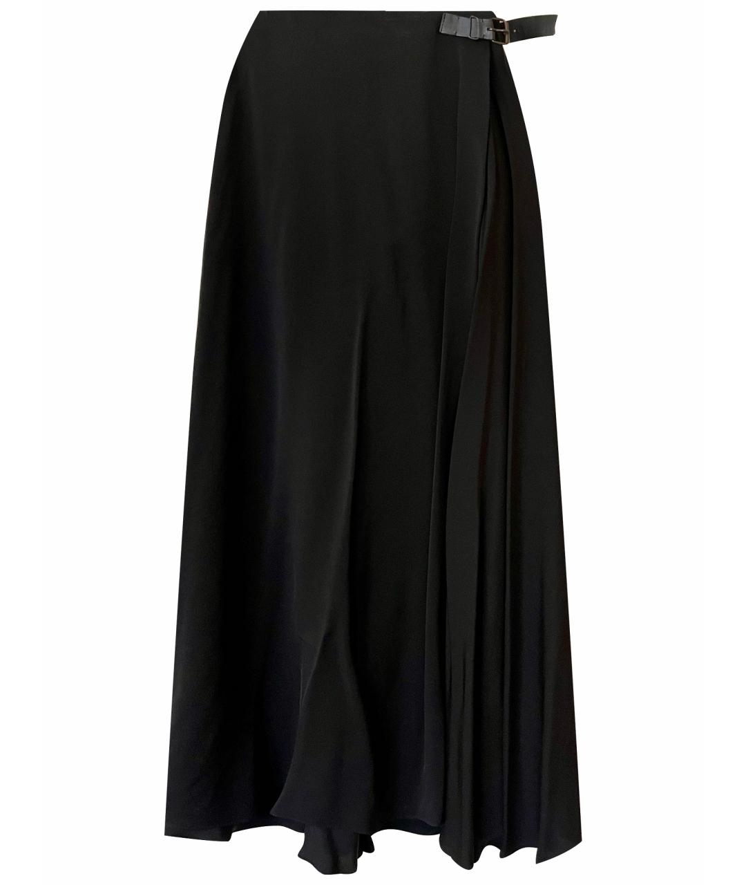 LANVIN Черная вискозная юбка макси, фото 1