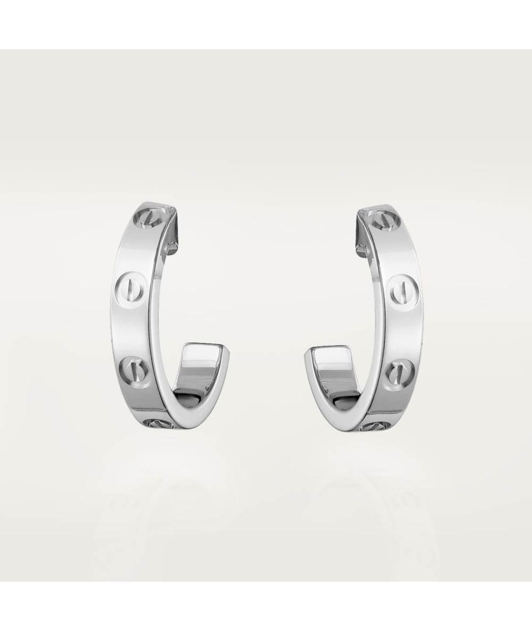 CARTIER Серебряные серьги из белого золота, фото 4
