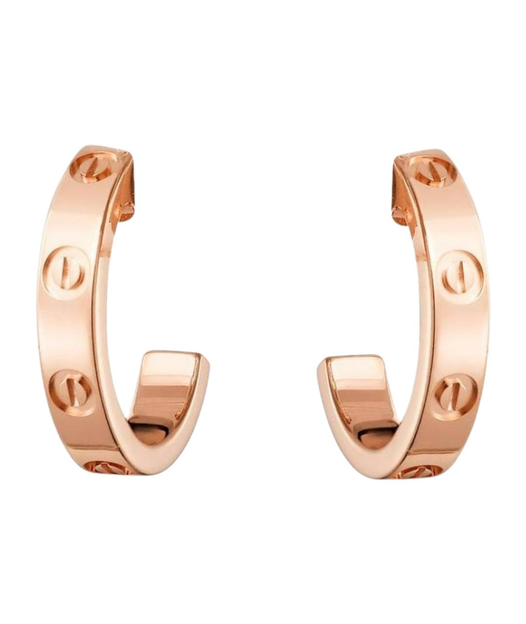CARTIER Розовые серьги из розового золота, фото 1