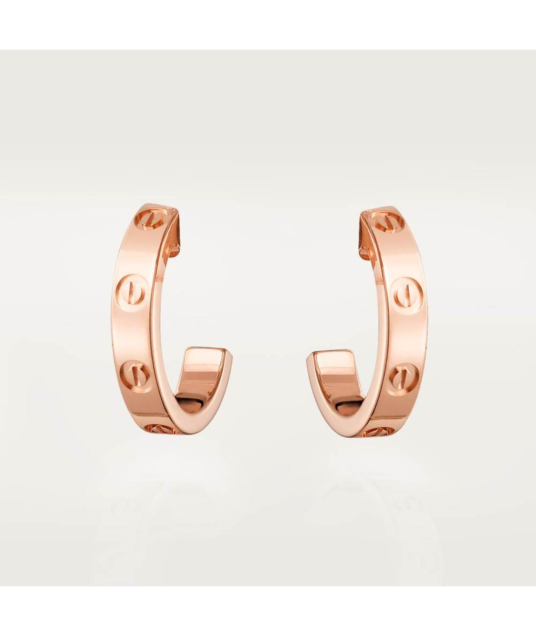 CARTIER Розовые серьги из розового золота, фото 4