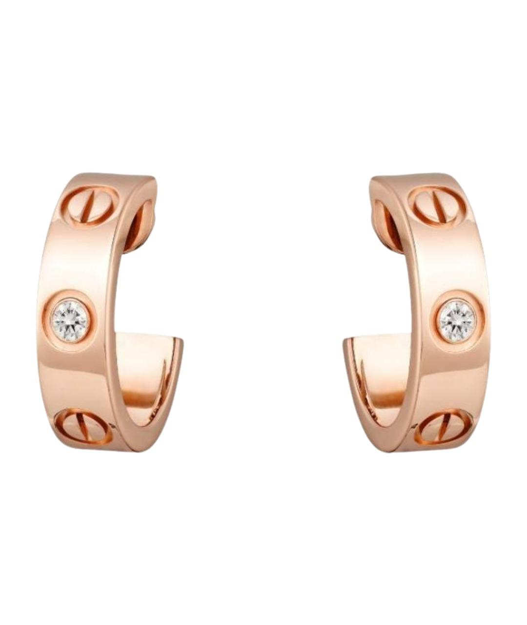 CARTIER Золотые серьги из розового золота, фото 1