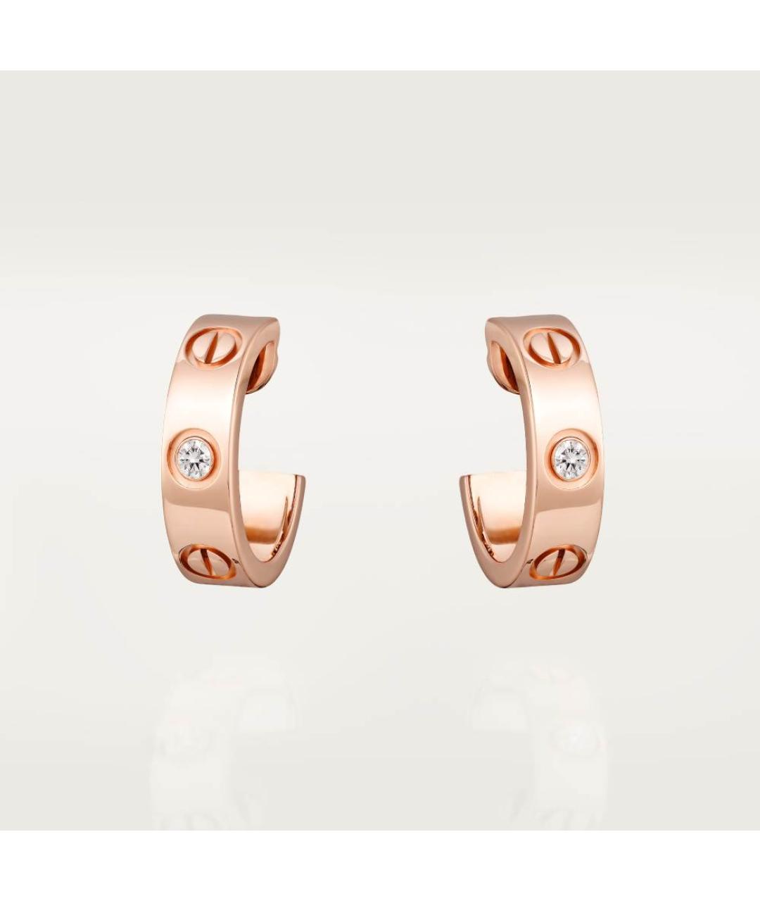 CARTIER Золотые серьги из розового золота, фото 4