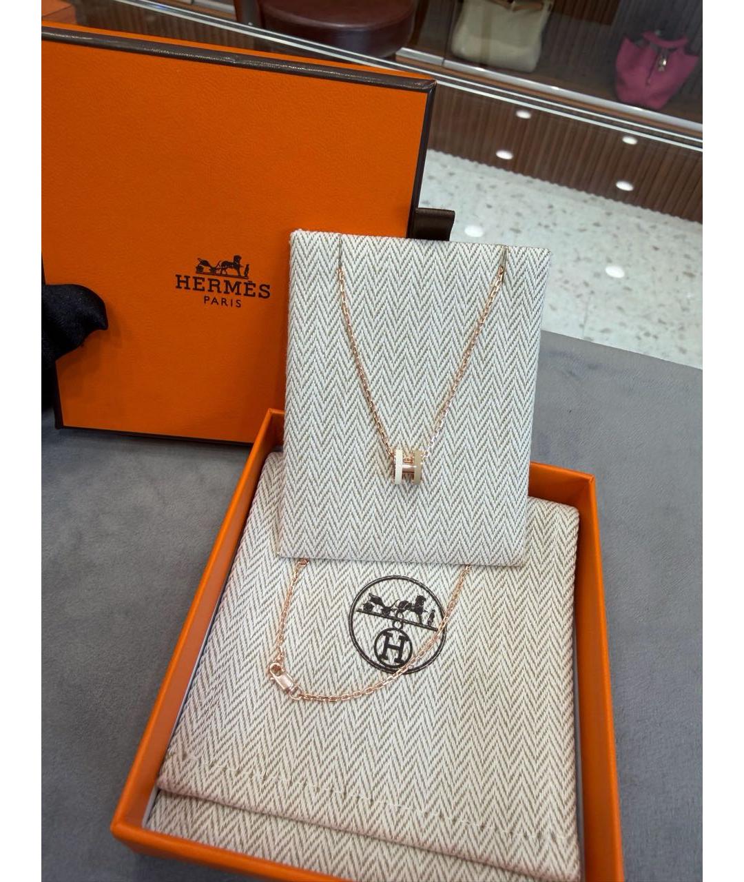 HERMES Золотая подвеска, фото 2