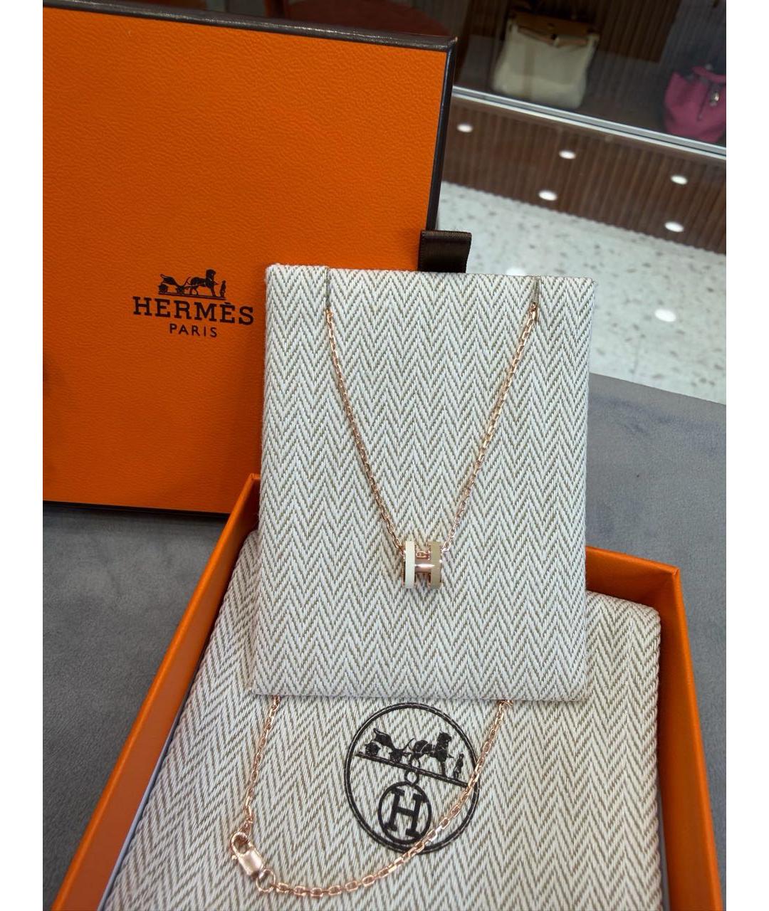 HERMES Золотая подвеска, фото 3